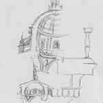 36. Schizzo della cupola di San Feliciano realizzato da Antonio da Sangallo (Faloci Pulignani 1908, p. 53, fig. 42)